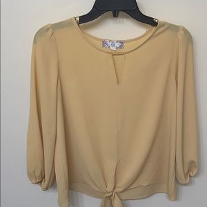 yellow long sleeve shirt